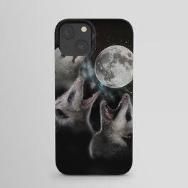 3 opossum moon iPhone Case