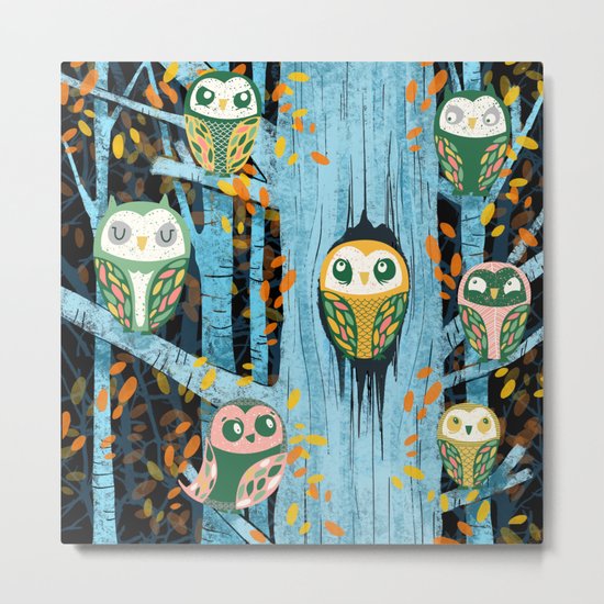 Overnight Owl Conference Metal Print