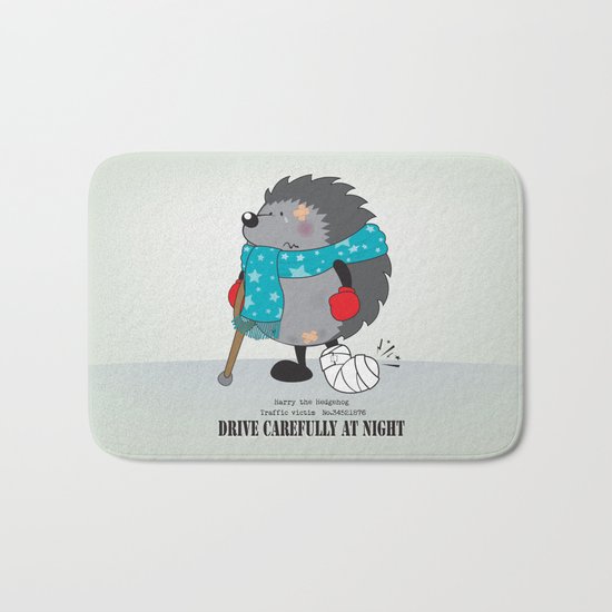 Drive carefully at night Bath Mat