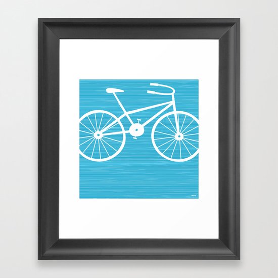 Blue Bike by Friztin Framed Art Print