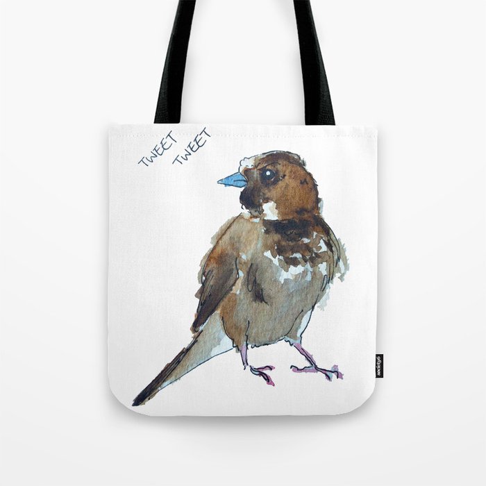 Brown Sparrow Tote Bag