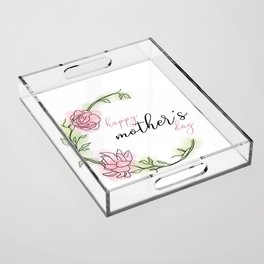 Happy Mother's Day (Floral) Acrylic Tray