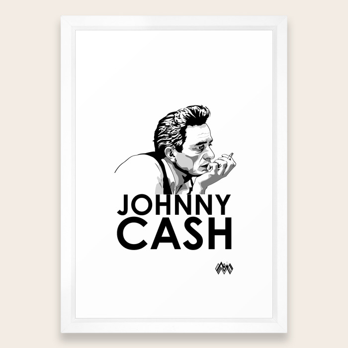 Johnny Cash Framed Art Print By Pagc Society6