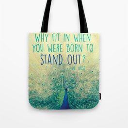 Peacock Spreading Feathers Tote Bag