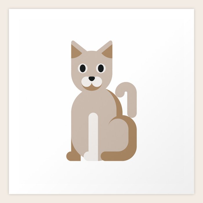 Minimalistic Wildlife 03 Cat Art Print By Danielbrokstad