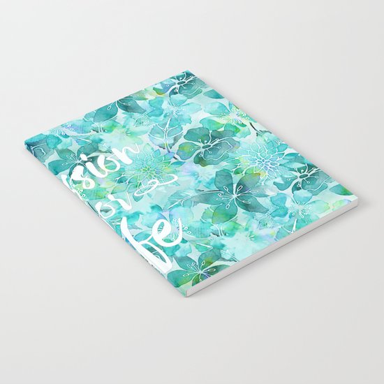 Passion for Life inspiration typography flower lettering Notebook