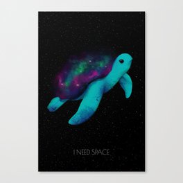 I NEED SPACE TURTLE Canvas Print