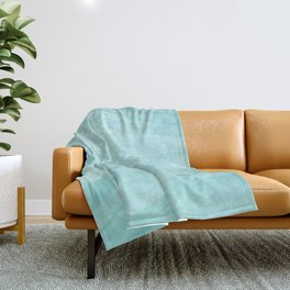 Light Aqua Blue Abstract Lines Painting Throw Blanket