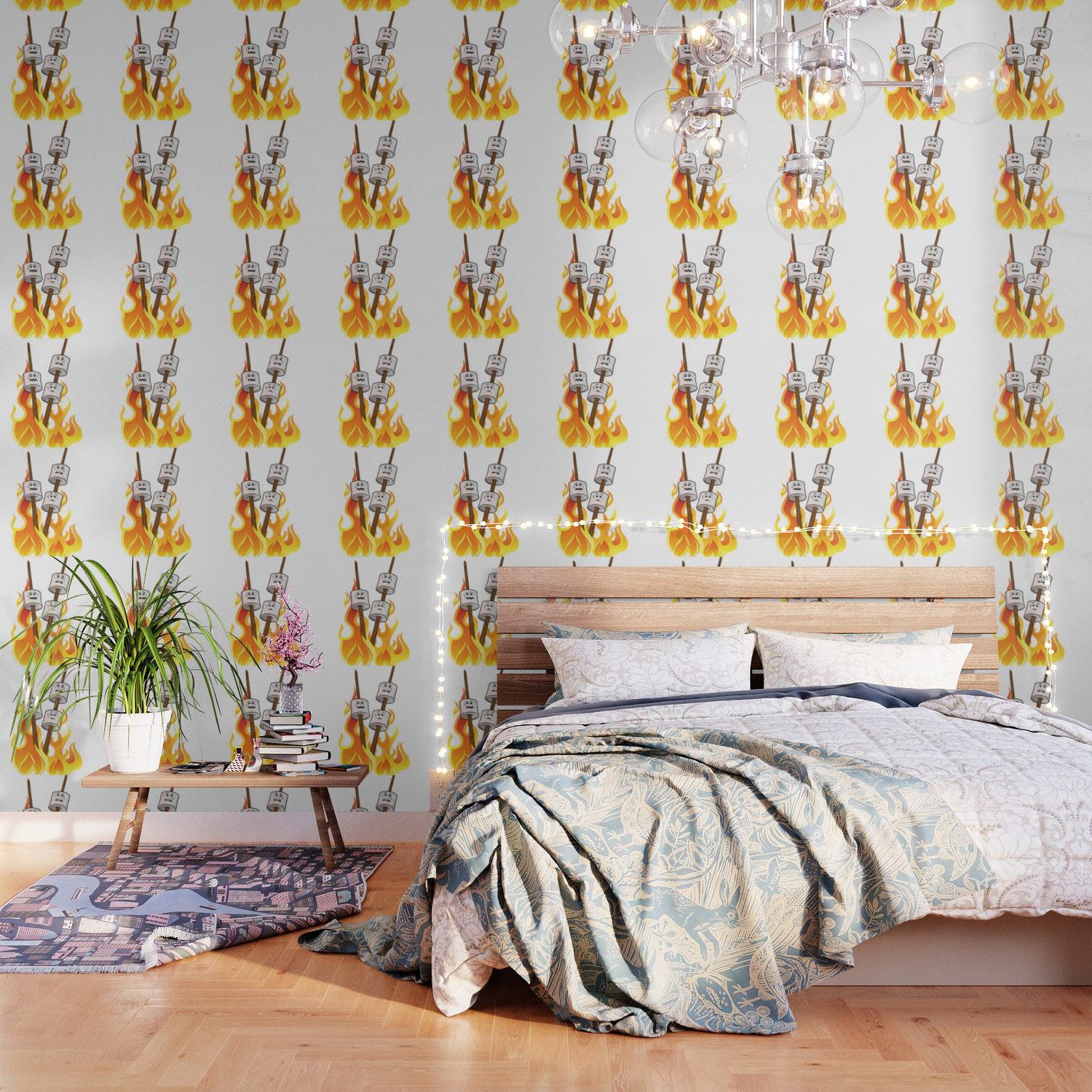 Happy Marshmallow Een Funny Marshmallow Roast Halloween Design Wallpaper By Tronic Tees Society6