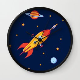 Spaceship! Wall Clock