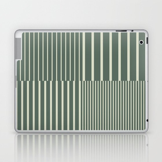 Stripes Pattern and Lines 14 in Sage Green Laptop & iPad Skin