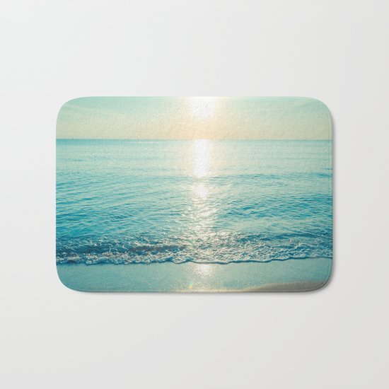 tropical turquoise Bath Mat