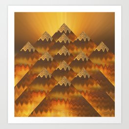 Sunset in the Mountains Art Print