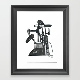 Abstractions in Black and White #6 Framed Art Print