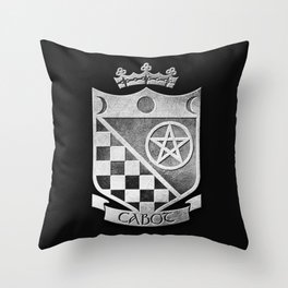 Cabot Shield Simulated Pewter Throw Pillow