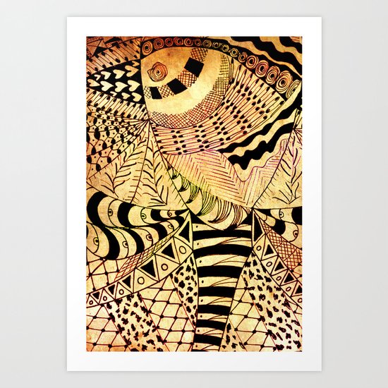 Elephant Butterfly Collection Art Print