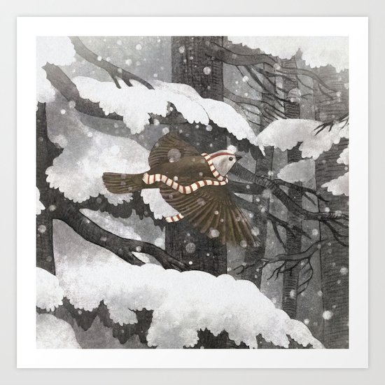Winter Bird Art Print