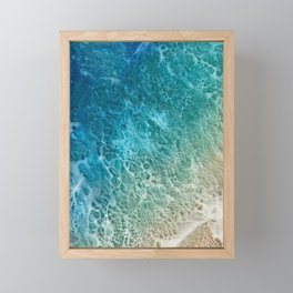 Green and blue ocean Framed Mini Art Print