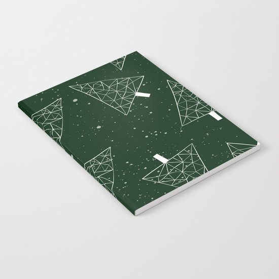 Christmas Trees Green Notebook