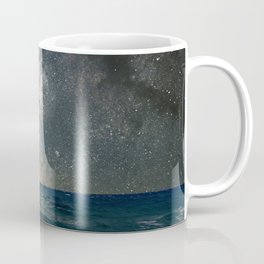 Milky Way Over The Sea Coffee Mug | Background, Beach, Milky, Space, Photo, Galaxy, Blue, Light, Sea, Landscape 