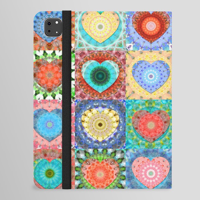 Colorful Mandala Love - Romantic Art by Sharon Cummings iPad Folio Case