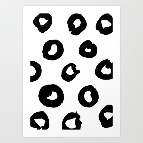 Brush circle love Art Print