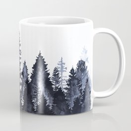 Forest Silhouette Watercolor Coffee Mug