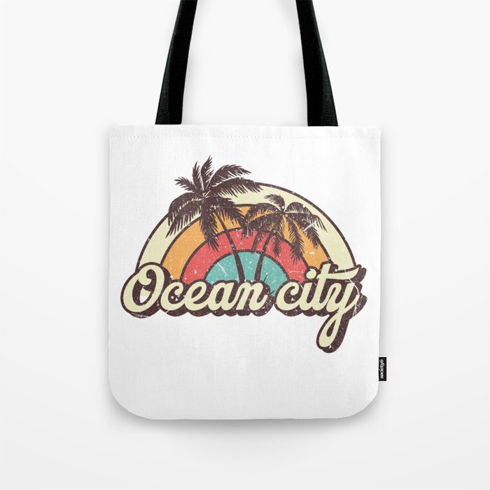 Ocean city beach city Tote Bag