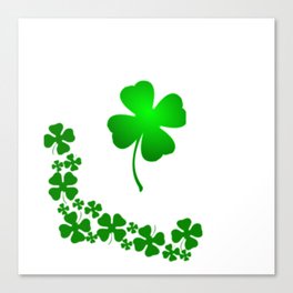 A four-leaf clover that brings good luck. Canvas Print