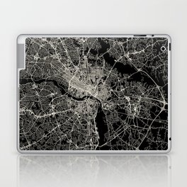Richmond USA. Black and White City Map Laptop Skin