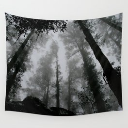 The Dark Forest (Black and White) Wall Tapestry