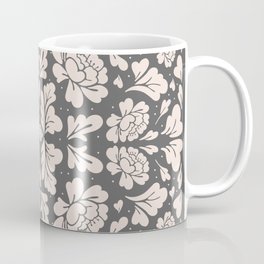 Floral Mirror Coffee Mug | Black, Giftideas, Curated, Black And White, Nature, Abstract, Pattern, Mirror, Pink, Floral 