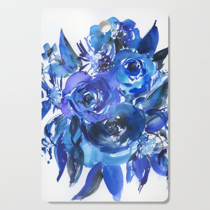 blue rose bouquet Cutting Board
