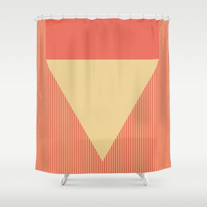 Cream Triangle Shower Curtain