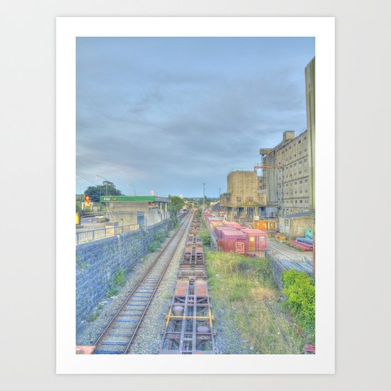 Down by the Tracks Art Print