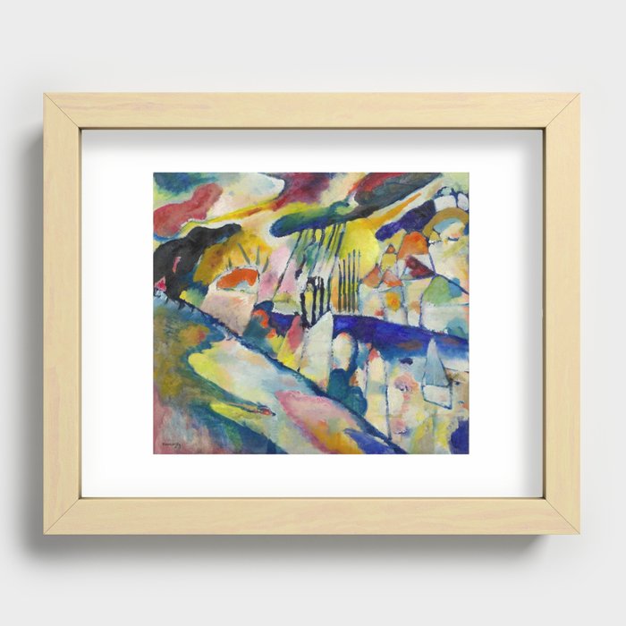 Wassily Kandinsky Landscape with Rain Recessed Framed Print