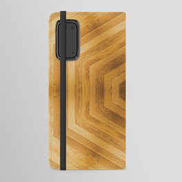 Faux Wood - Faux Marquetry Dark Lines Android Wallet Case