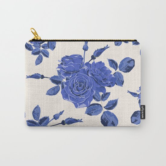Seamless blue roses pattern Carry-All Pouch