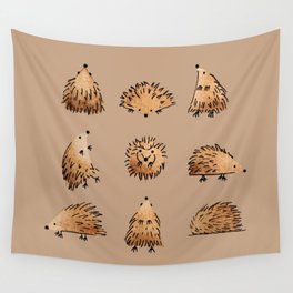 An Array of Hedgehogs Wall Tapestry