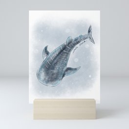 Whale Shark Watercolor Mini Art Print
