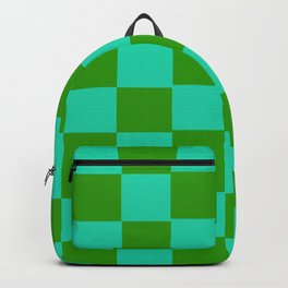 Green & Turquoise Chex 2 Backpack