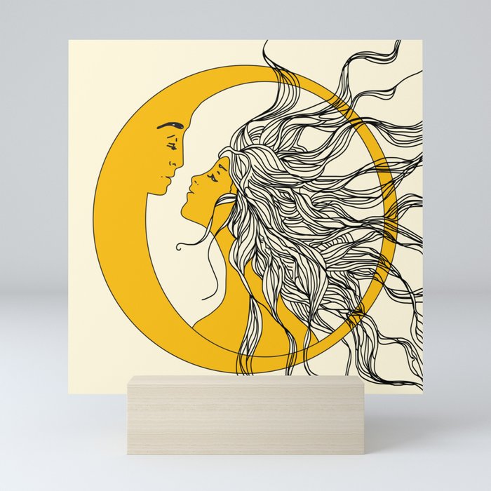 Sun and Moon Mini Art Print