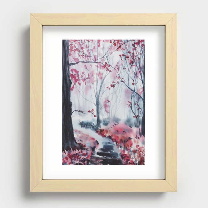 Watercolor Forest Collection_N3 Recessed Framed Print