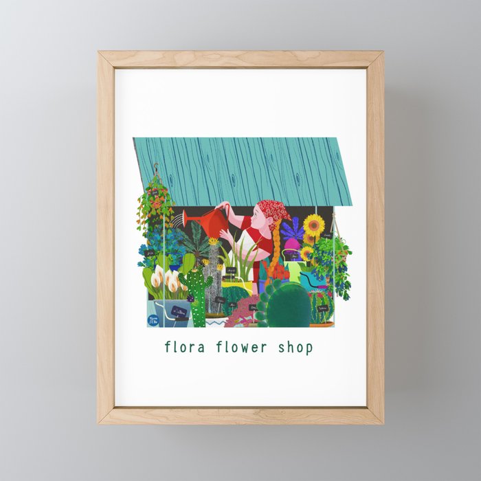 FLORAFLOWERSHOP Framed Mini Art Print