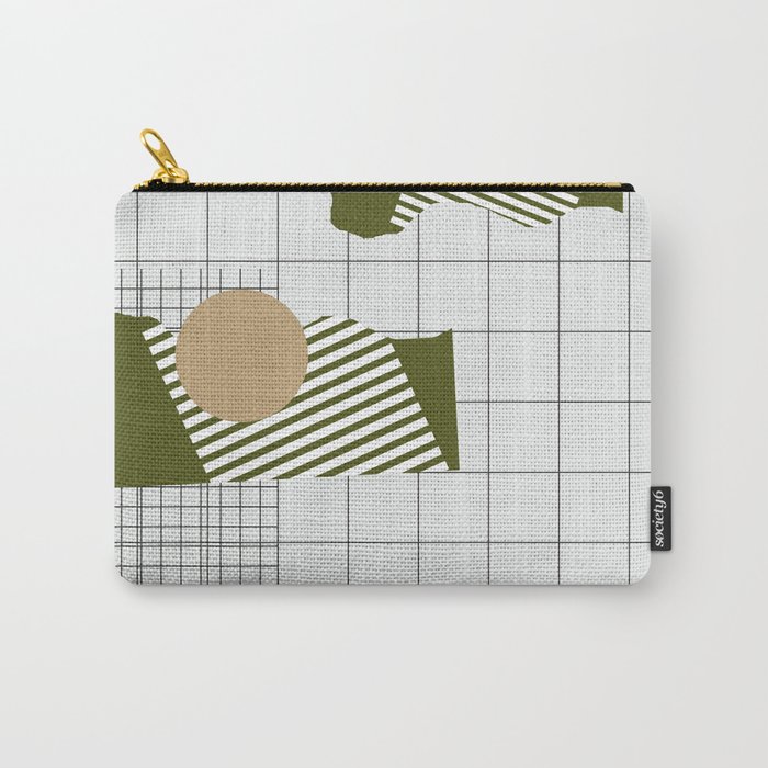 Checks Lines Grid Carry-All Pouch