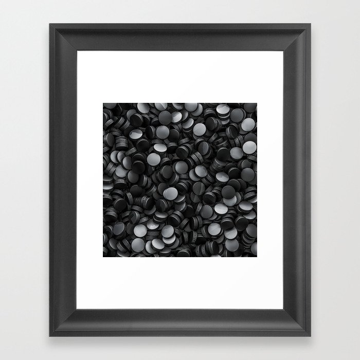 Hockey pucks Framed Art Print