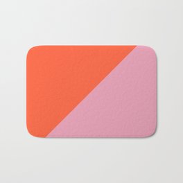 Bright Orange & Pink - oblique Bath Mat | Graphicdesign, Pink, Digital, Pattern, Orange, Diagonal, Oblique, 2Colors 
