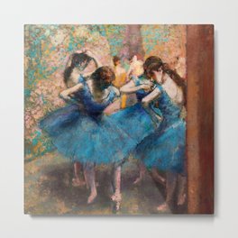 Edgar Degas - Dancers in blue Metal Print | Paris, Painting, 1890, Blue, Ballerinas, Vintage, Impressionism, French, Tutu, Degas 