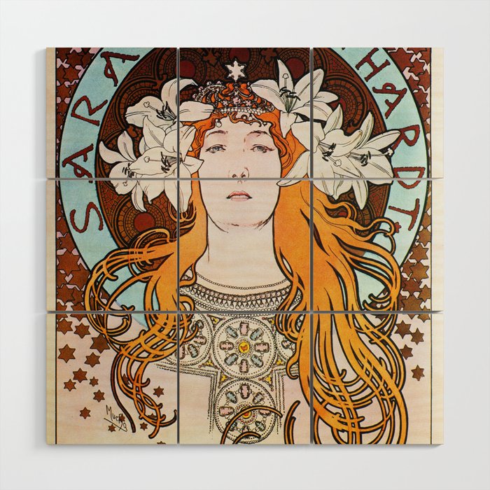 Alphonse Mucha Sarah Bernhardt Vintage Art Nouveau Wood Wall Art By Artgallery Alphonse Mucha Sarah Bernhardt Vintage Art Nouveau Wood Wall Art By Artgallery