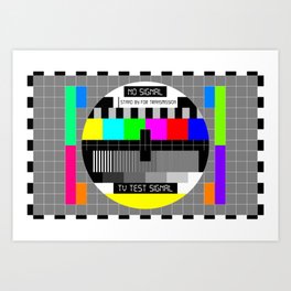 SMPTE color bars | TV Color Test Bars | Stand By Colour Bars Art Print
